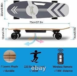 Electric Skateboard Avec Contrôle À Distance E-longboard E-skateboard 3 Vitesse 20km/h Nouveau