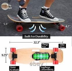 Electric Skateboard Complete Remote Control, 350w Longboard Adulte Adolescents 20km/h