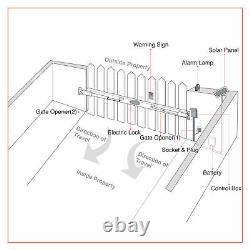 Électrique Swing Gate Opener Pull Gate Avec Télécommande Kit Complet 300k#