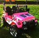 Enfants 12v Raptor Ride Electrique Sur Voiture 4x4 Jeep Télécommande 2 Places Rose