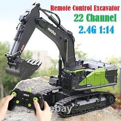 Excavatrice RC HUINA 1/14 Modèle de construction Batterie 2.4G Télécommande 22CH