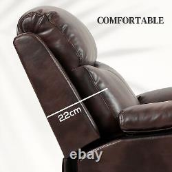 Fauteuil élévateur électrique avec télécommande, inclinable en position debout, couleur marron