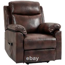 Fauteuil élévateur électrique avec télécommande, inclinable en position debout, couleur marron