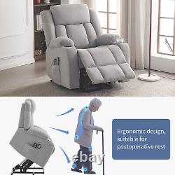 Fauteuil releveur électrique avec massage et chauffage, canapé avec télécommande