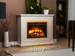 Fires Castleton Electric Fire Inset Fireplace Heater + Télécommande 7 Couleur