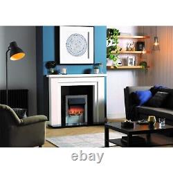 Foyer électrique encastrable Dimplex Portree Chrome Optiflame 3D 2kW avec télécommande