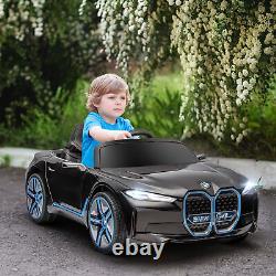 HOMCOM Voiture électrique pour enfants BMW i4 12V sous licence avec télécommande - Noir