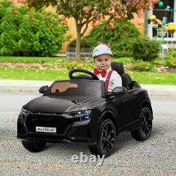 Homcom Audi Rs Q8 6v Enfants De Course Électrique Sur Voiture Jouet Avec Télécommande Noir