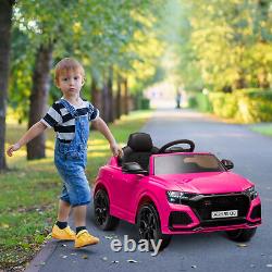 Homcom Audi Rs Q8 6v Enfants De Course Électrique Sur Voiture Jouet Avec Télécommande Rose