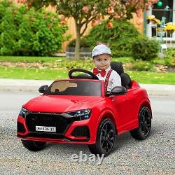 Homcom Audi Rs Q8 6v Enfants De Course Électrique Sur Voiture Jouet Avec Télécommande Rouge