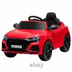 Homcom Audi Rs Q8 6v Enfants De Course Électrique Sur Voiture Jouet Avec Télécommande Rouge