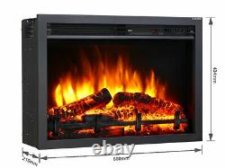 Incendies Castleton Electric Fire Inset Fireplace Heater With Remote Control New