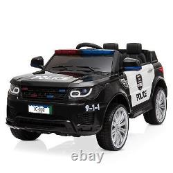 Kids Electric 12v Ride On Batterie Police Suv Car Avec La Télécommande Parentale Uk