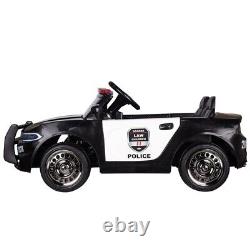 Kids Electric Ride On 12v Police Car Parental Remote Control Lights Siren Dégâts