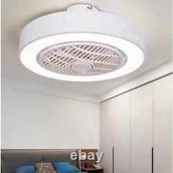 Lampe Ventilateur Led Dimmable Télécommande Plafonnier Lumières Ventilateur Chambre 40w Salon
