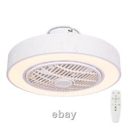 Lampe Ventilateur Led Dimmable Télécommande Plafonnier Lumières Ventilateur Chambre 40w Salon