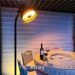 Lampe industrielle premium Vaunt chauffante de terrasse noire télécommandée 3 réglages de chaleur 240v