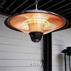 Lanterne chauffante électrique suspendue pour patio avec télécommande, chaleur de 900w 1200w 2000w