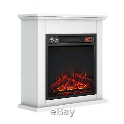 Luxe 1800w Électrique Cheminée Led Suite Log Fire Burning Flame Mdf Surround