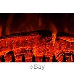 Luxe 2000w Électrique Cheminée Suite Led Log Fire Burning Flame + Mdf Surround