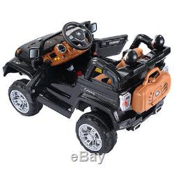 New Kids Ride On Car Batterie Électrique 12v 4ch Télécommande Jeep Toys Mp3 Noir