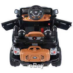 New Kids Ride On Car Batterie Électrique 12v 4ch Télécommande Jeep Toys Mp3 Noir