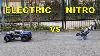 Nitro Rc Car Vs Electric Rc Monster Truck Lâche Défi Tir À La Corde