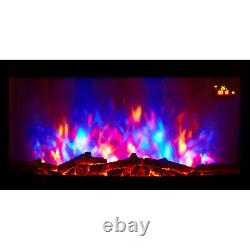 Nouveau 2020 Led Colour Flame Effect Truflame Log Curved Wall Mounted Electric Fire
