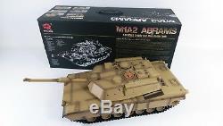 Nouveau Heng Long Radio Télécommande Rc Abrams M1a2 Desert Camo Réservoir 1 / 16e 2.4ghz