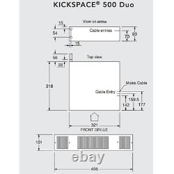 Nouveau Myson Kickspace Kitchen Plinth Heater Kickspace 500 600 800 Ventilateur Convecteur