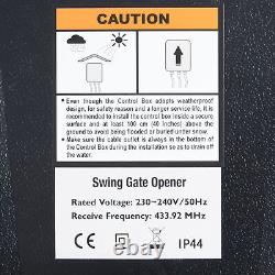 Opener À Bras Simple Électrique Swing Gate Opener Avec Télécommande Kit Complet