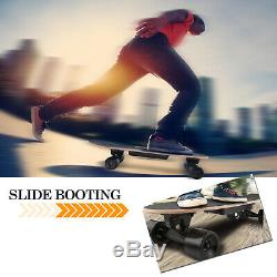 Planche À Roulettes Électrique 20 Kmh Longboard Skate Sans Fil Bluetooth Avec Télécommande