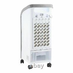 Refroidisseur d'air évaporatif portable de 80W avec télécommande et ventilateurs, réservoir d'eau de 4 litres