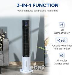 Refroidisseur d'air sans lame, ventilateur tour oscillant évaporatif avec humidificateur
