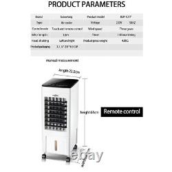 Refroidisseur d'air ventilateur avec packs de glace télécommande refroidissement unité conditionnement filtre RW