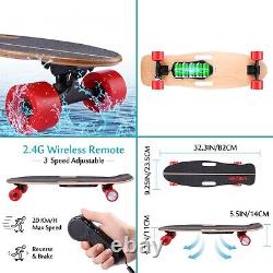 Skateboard Électrique Avec Contrôle À Distance E-skateboard 350w Longboard Adultes Cadeau Royaume-uni