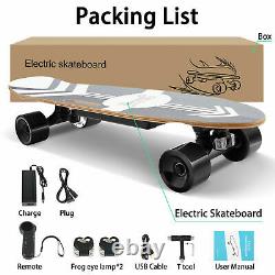 Skateboard Électrique Avec Contrôle À Distance, E-skateboard Elongboard 3 Modes Vitesse 350w