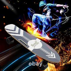 Skateboard Électrique Avec Contrôle À Distance, E-skateboard Elongboard 3 Modes Vitesse 350w