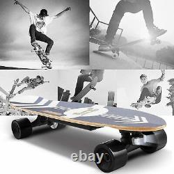 Skateboard Électrique Avec Contrôle À Distance, Longboard Électrique 350w Cadeau Adulte/kid Uk