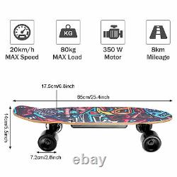 Skateboard Électrique Avec Contrôle Complet À Distance E-board 350w Cadeau Pour Adultes Et Adolescents Nouveau