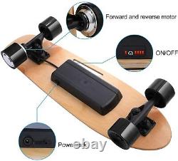 Skateboard Électrique E-longboard Avec Contrôle À Distance 20km/h Adulte Unisexe Nouveau 250w