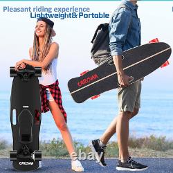 Skateboard Électrique E-longboard Avec Contrôle À Distance 3 Modes 20km/h Adulte Unisexe Nouveau