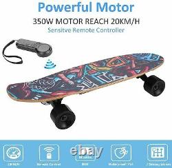 Skateboard Électrique Longboard Avec Contrôle À Distance 350w E-skateboard Cadeau Adulte Pour Adolescents
