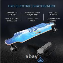 Skateboard Électrique Longboard Avec Contrôle À Distance 700w Dual Motor Adulte Adolescents New Uk