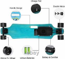 Skateboard Électrique Longboard Avec Télécommande 700w Dual Motor Cadeau Adulte Pour Adolescents