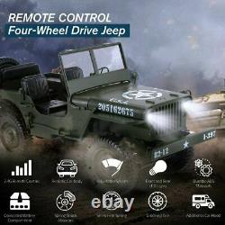 Télécommande Rc Military Ww1 Us Army Willys Jeep Modèle 4x4 Off Road Truck Rtr