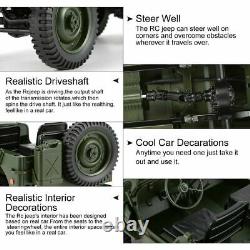 Télécommande Rc Military Ww1 Us Army Willys Jeep Modèle 4x4 Off Road Truck Rtr