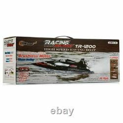 Top Race Remote Control Rc Boat Professional Series Tr-1200 Noir 30 Mph