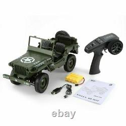 Toy Car Military Modèle 110 Mini Jeep Télécommande Buggy 4wd Rc Truck Off-road