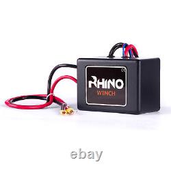 Treuil électrique Rhino 12v 3000lbs avec câble en acier, guide-câble robuste et télécommande